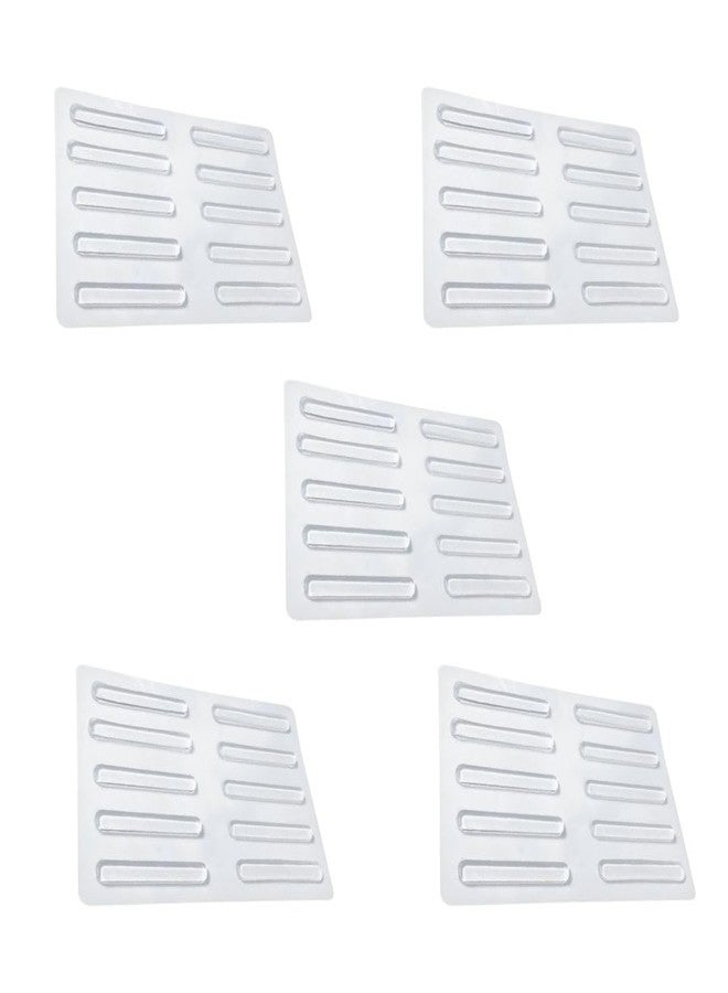 KUCHIFY Clear Furniture Bumpers Silicone Rubber Wall Protector Strips for Doors, Cabinets, Drawers, Furniture & Appliances, Chair Back Adhesive. (Wall Protector Transparent, Pack of 50) - Image 1